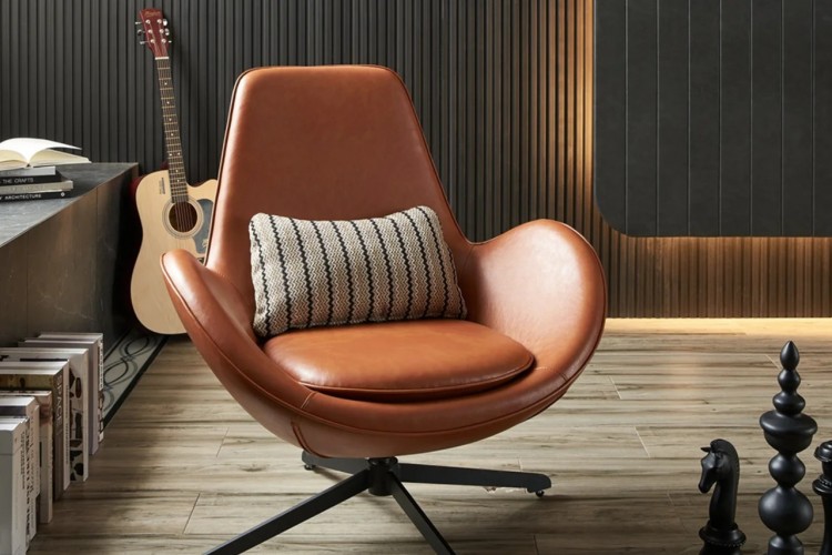 Дизайнерское кожаное кресло H-5241